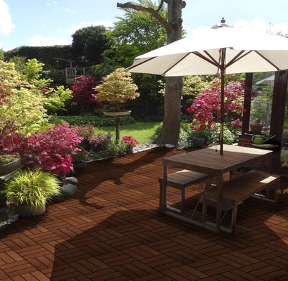 Loseta Imitacion Madera Compos Choco 6 uds 30x30 cm